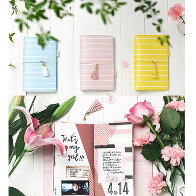 Lovedoki Cute Leather Cover Travelers Notebook Bullet Journals Standard Planner Diary Book Sketchbook 2019 School Stationery